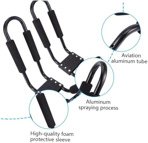2 Pack J Shaped Kayak Roof Rack, J Form Canoe Snowboard Carrier Bracket - Image 6