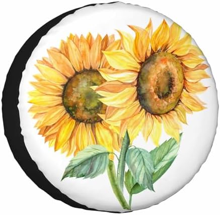 Sunflower Spare Tire Cover Yellow Sunflower Wheel Covers by NOMEDOGYIM