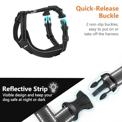 VavoPaw Dog Car Belt, Dog Harness Reflective Strip & Adjustable Buckle - Image 5