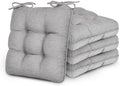 Love's cabin Memory Foam Chair Cushions Set of 4, 15.5 Inch, Light Grey by Lovescabin
