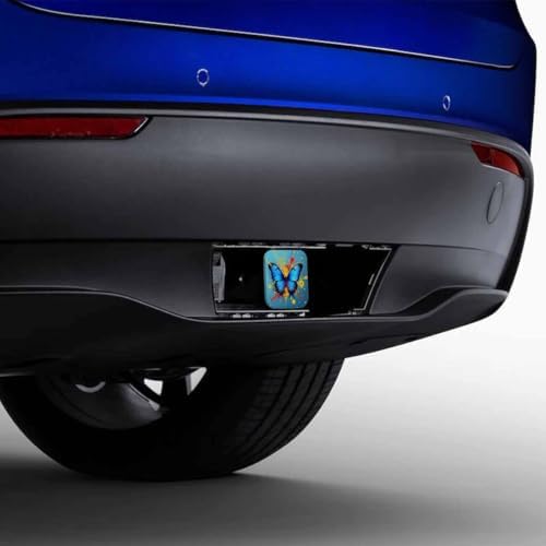 Butterfly Receiver Hitch Tube Cover Abstract Rainbow Butterfly Floral Car Rear - Image 4