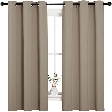 NICETOWN Taupe Blackout Curtains - Image 2