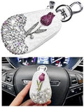 Mandark Bling Car Key Case, Genuine Leather Crystal Rhinestone Vehicle Key Fob by Unknown