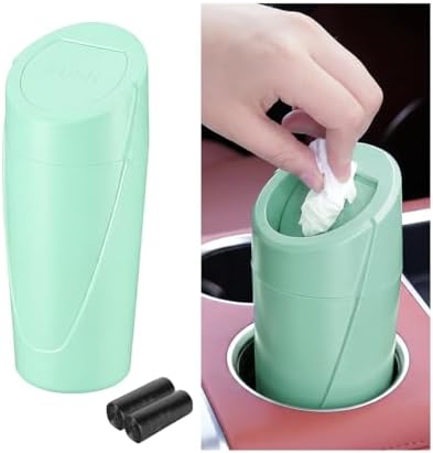 Car Trash Bin with Lid, Leak-Proof Portable Vehicle Cup Holder Garbage Can by Unknown