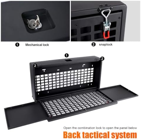Tailgate Table Rear Foldable Cargo Shelf Tailgate Table Storage Lock Box MOLLE - Image 5