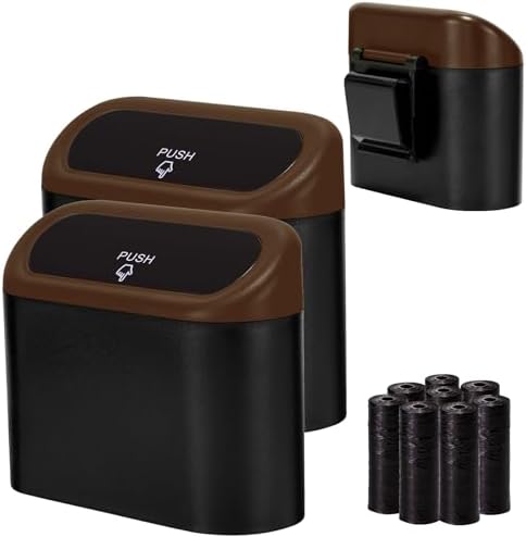 Ginsco 2 Pack Mini Car Trash Can by Ginsco