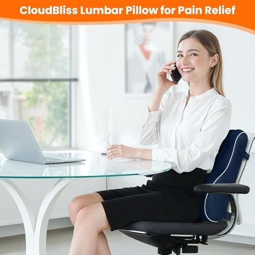 CloudBliss XL Lumbar Support Pillow, Memory Foam - Image 2