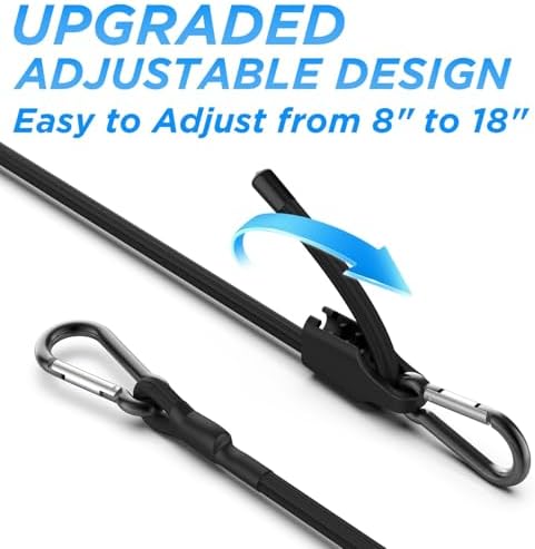 SDTC Tech 12 Inch Adjustable Bungee Cords - Image 3