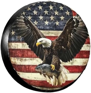 American Bald Eagle Fish Spare Tire Cover by TZBVTAU