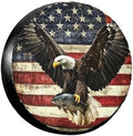 American Bald Eagle Fish Spare Tire Cover by TZBVTAU