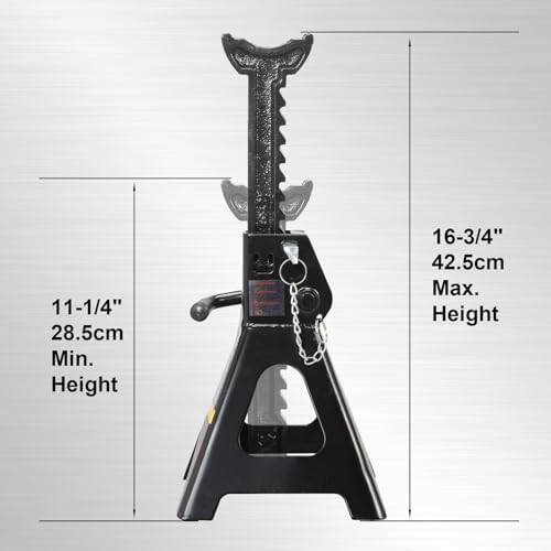 Torin 3 Ton Capacity Double Locking Steel Jack Stands, 2 Pack - Image 3