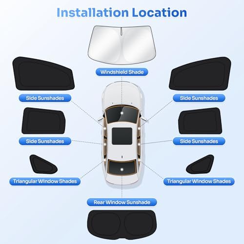 Canvcle Window Shades for 2018-2023 Hyundai Kona Accessories Windshield Sun - Image 5