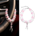 Steering Wheel Rosary, Star Rosary Rear View Mirror Charm Crystal Decor by CRASHOT