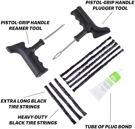 Slime 2040-A Tire Repair Plug Kit, Contains Strings, Tools and Glue, 11 Pieces - Image 2