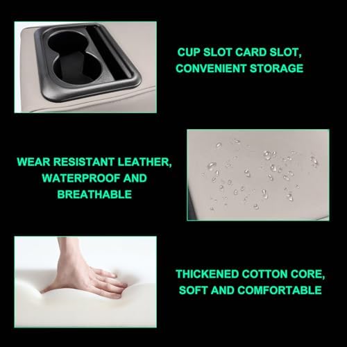 Car Center Console Armrest Pillow, Memory Foam Auto Armrest Box Cover - Image 3
