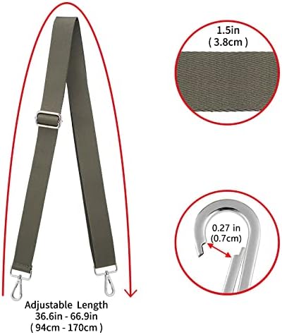 ZOOEASS Wide Shoulder Strap, Adjustable Replacement Belt Crossbody Canvas Bag - Image 3