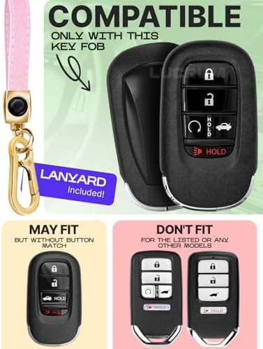 Lucrum Compatible with Honda Key Fob Cover & Keychain - Image 2