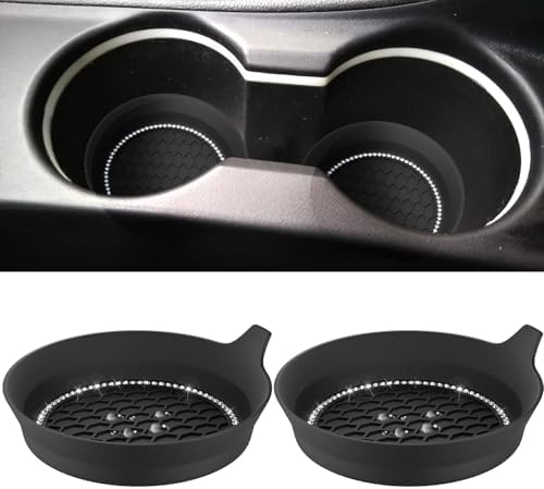 2 PCS Car Cup Coasters, Bling Cup Holder Coaster by BFXM