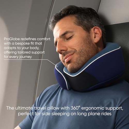 Proglobe Travel Pillow, Orthopedic Memory Foam Airplane Neck Pillow - Image 6