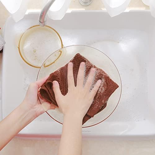 Homaxy 100% Cotton Waffle Weave Kitchen Dish Cloths 8-Pack - Image 4