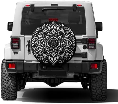 KiuLoam Tribal Ethnic Floral Mandala Spare Tire Cover by KiuLoam