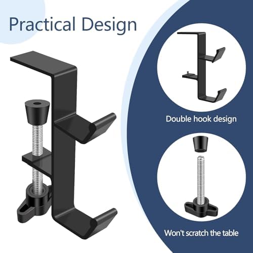 Desk Hook Under Table Purse Hook Handbag Hanger - Image 4
