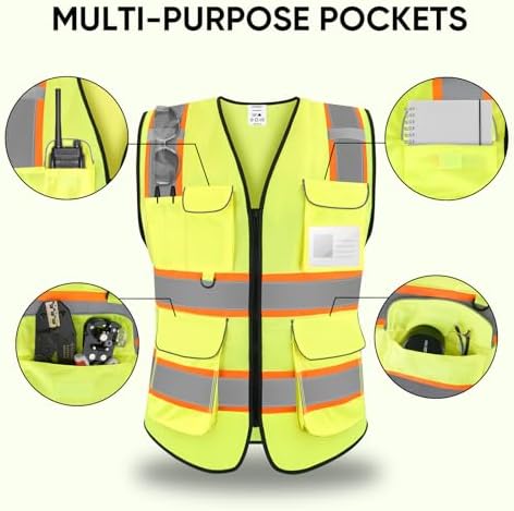 TICONN High Visibility Reflective Safety Vest - Image 4