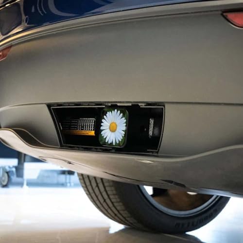 Swono White Daisy Trailer Hitch Covers, Bloom White Daisy Flower in Grass Cute - Image 4