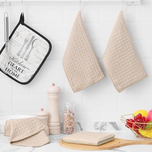 Homaxy Microfiber Waffle Weave Kitchen Dish Cloths, 6 Pack - Image 5