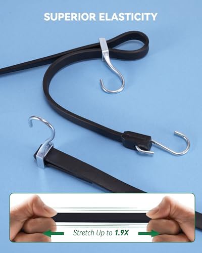 Lucky Straps 60 Inch Adjustable Rubber Bungee Cords, 8 Pack - Image 4