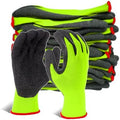 Evridwear Crinkle Latex Rubber Coated Safety Work Gloves by Evridwear
