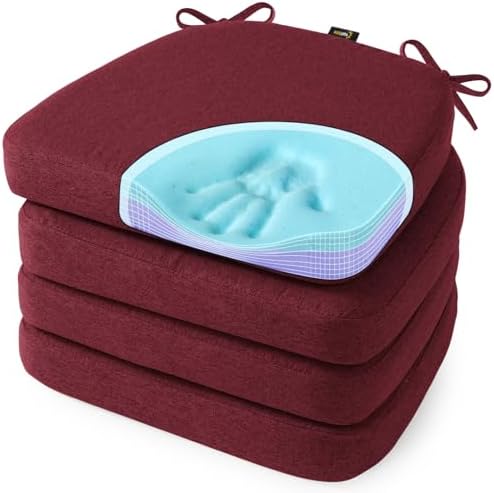 SUNROX Cooling Gel Memory Foam Chair Cushions, 2.6" Thick U-Shaped Dual-Layer by SUNROX
