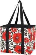 ALAZA Red Poppy Leopard Cheetah Car Trunk Organizer and Storage by ALAZA