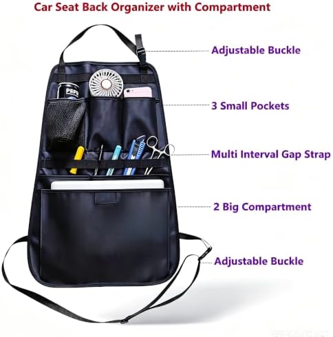 Car Seat Back Organizer with Compartment - Image 6