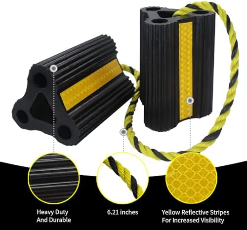 Vacallity RV Wheel Chocks for RV Camper Travel Trailer Car Truck - Image 4