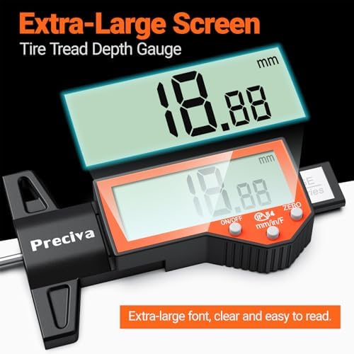 Preciva Tire Tread Depth Gauge, Digital Tire Depth Gauge - Image 2