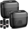 2 Pack Car Trash Can with Lid, Built-in Storage Garbage Bag by OUDEW