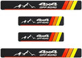 Craedli 4PCS Tri-Color Door Sill Protectors, Carbon Fiber Car Front Rear Door by Unknown
