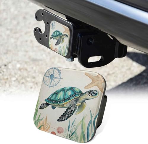 Sea Turtle Nautical Tow Hitch Covers Heavy Duty Rubber Trailer Hitch Cover 2" by Unknown
