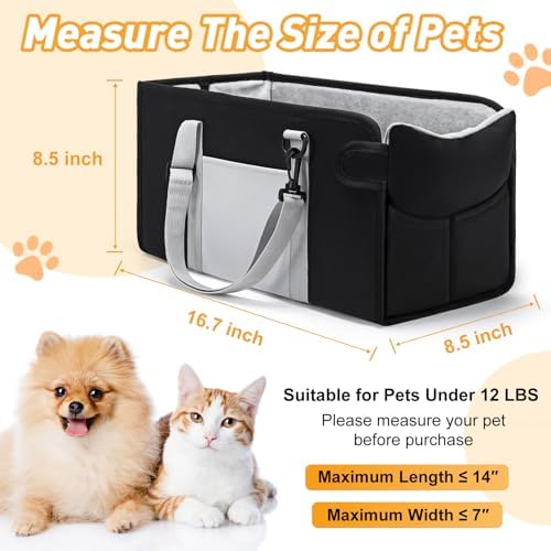 Portable Dog Car Seat for Small Dogs, Puppy Car Seat - Image 2