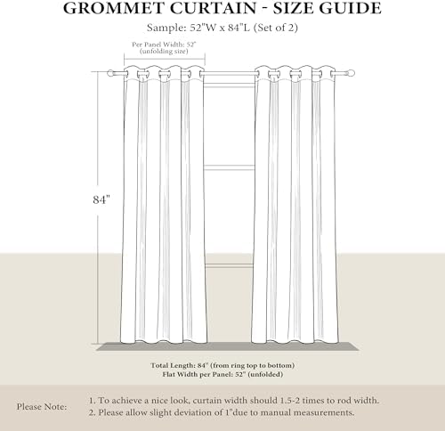 NICETOWN Natural Room Darkening Curtains 84 inches Long - Image 7