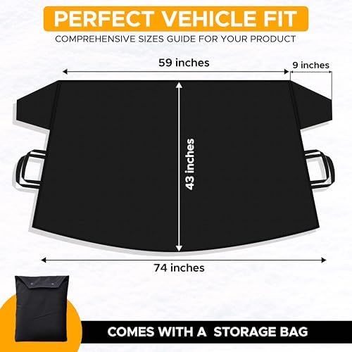 EcoNour Truck Windshield Cover for ice and Snow, Front Window Protector - Image 5