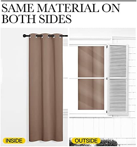 NICETOWN Blackout Window Curtains, 34 by 72-inch, Cappuccino - Image 4