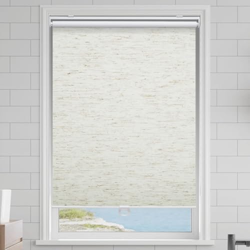 AOSKY Blackout Cordless Roller Shades, 31.5" W x 72" H, Linen Cream - Image 2