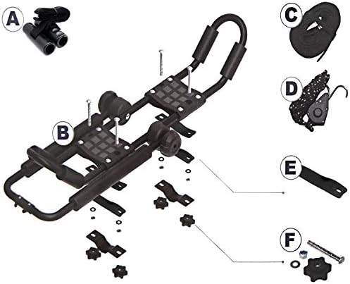 HTTMT- KAYAK-K06-3 in 1 Universal Kayak Carrier Car SUV Roof Rack J-Shape - Image 5
