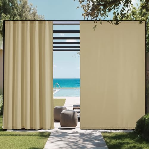 NICETOWN Canvas Rod-Free Outdoor Curtains by NICETOWN