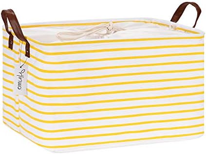 Hinwo 31L Large Canvas Storage Bin by Hinwo