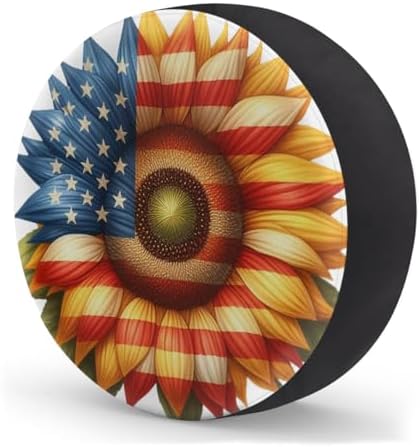 Sunflower Spare Tire Cover 14in Spare Wheel Covers Tire Storage Cover - Image 2