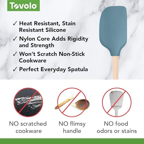 Tovolo Silicone Spatula Wooden Handle - Image 3
