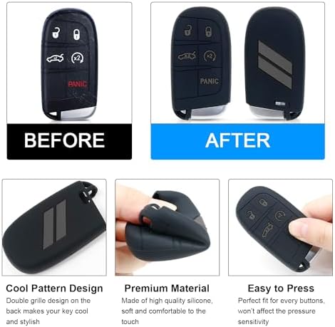 Key Fob Cover for Dodge Accessories 5 Button Key Fob Case - Image 4